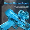 Pistola de Água Elétrica USB TURBO BLASTER 2025 – Disparos Automáticos + Luzes LED + Bateria Recarregável (A Brincadeira Nº1 do Verão!)
