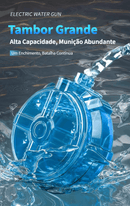 Pistola de Água Elétrica USB TURBO BLASTER 2025 – Disparos Automáticos + Luzes LED + Bateria Recarregável (A Brincadeira Nº1 do Verão!)