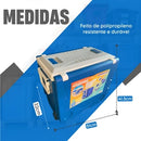 Caixa Térmica Cooler 32l Multifuncional 3 Em 1 Rodinha/mesa Azul