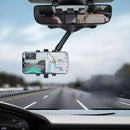 Suporte Universal para Telemóvel no Espelho Retrovisor do Carro – Rotação 360° com Fixação Ultra Segura e Ajustável para Smartphones e GPS