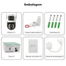 CÂMERA DE SEGURANÇA WIFI COM DUPLA LENTE - VIGILÂNCIA INTELIGENTE 360º