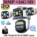 CÂMERA DE SEGURANÇA WIFI 10K COM 4 LENTES - VIGILÂNCIA PROFISSIONAL 720° COM IA