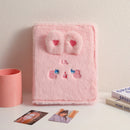 Fichário Álbum A5 de Pelúcia para Photocards - Capa Fofa com 10 Folhas Refiláveis