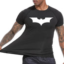 CAMISETA DE COMPRESSÃO MASCULINA ESTAMPA MORCEGO - SECAGEM RÁPIDA PARA VERÃO