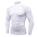 CAMISETA MASCULINA DE COMPRESSÃO PARA ESPORTES - MANGA LONGA COM PROTEÇÃO UV E SECAGEM RÁPIDA