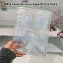 Fichário Álbum A5 de Pelúcia para Photocards - Capa Fofa com 10 Folhas Refiláveis