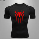 Spider Compression Shirt Mens Rashguard Fitness For Men Gym Sports T-Shirt Running Sweatshirt Outdoor Mountaineering Training