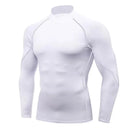 CAMISETA MASCULINA DE COMPRESSÃO PARA ESPORTES - MANGA LONGA COM PROTEÇÃO UV E SECAGEM RÁPIDA