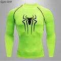 Spider Compression Shirt Mens Rashguard Fitness For Men Gym Sports T-Shirt Running Sweatshirt Outdoor Mountaineering Training