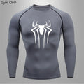Spider Compression Shirt Mens Rashguard Fitness For Men Gym Sports T-Shirt Running Sweatshirt Outdoor Mountaineering Training