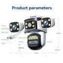 CÂMERA DE SEGURANÇA WIFI 10K COM 4 LENTES - VIGILÂNCIA PROFISSIONAL 720° COM IA