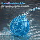 Pistola de Água Elétrica USB TURBO BLASTER 2025 – Disparos Automáticos + Luzes LED + Bateria Recarregável (A Brincadeira Nº1 do Verão!)