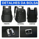 Mochila Reforçada Unissex para Viagem e Notebook - Grande, Resistente, Cabo de Aço e Moderna