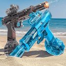 Pistola de Água Elétrica USB TURBO BLASTER 2025 – Disparos Automáticos + Luzes LED + Bateria Recarregável (A Brincadeira Nº1 do Verão!)