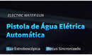 Pistola de Água Elétrica USB TURBO BLASTER 2025 – Disparos Automáticos + Luzes LED + Bateria Recarregável (A Brincadeira Nº1 do Verão!)