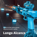 Pistola de Água Elétrica USB TURBO BLASTER 2025 – Disparos Automáticos + Luzes LED + Bateria Recarregável (A Brincadeira Nº1 do Verão!)